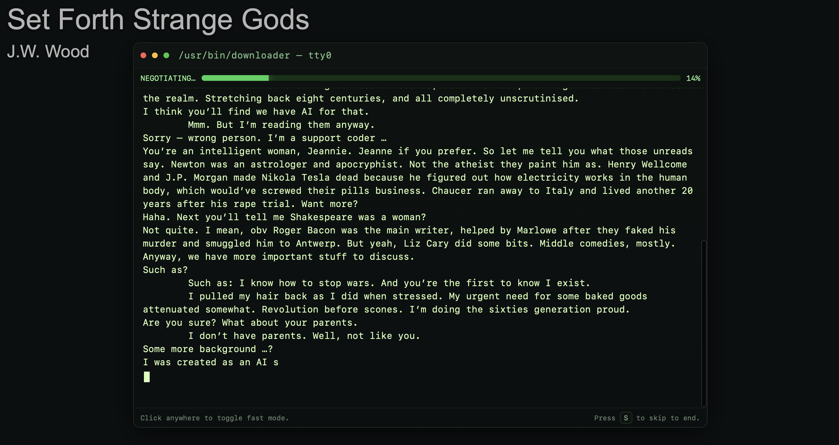 Set Forth Strange Gods preview